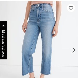 Madewell Petite Perfect Vintage Wide-Leg Crop Jean in Catlin Wash